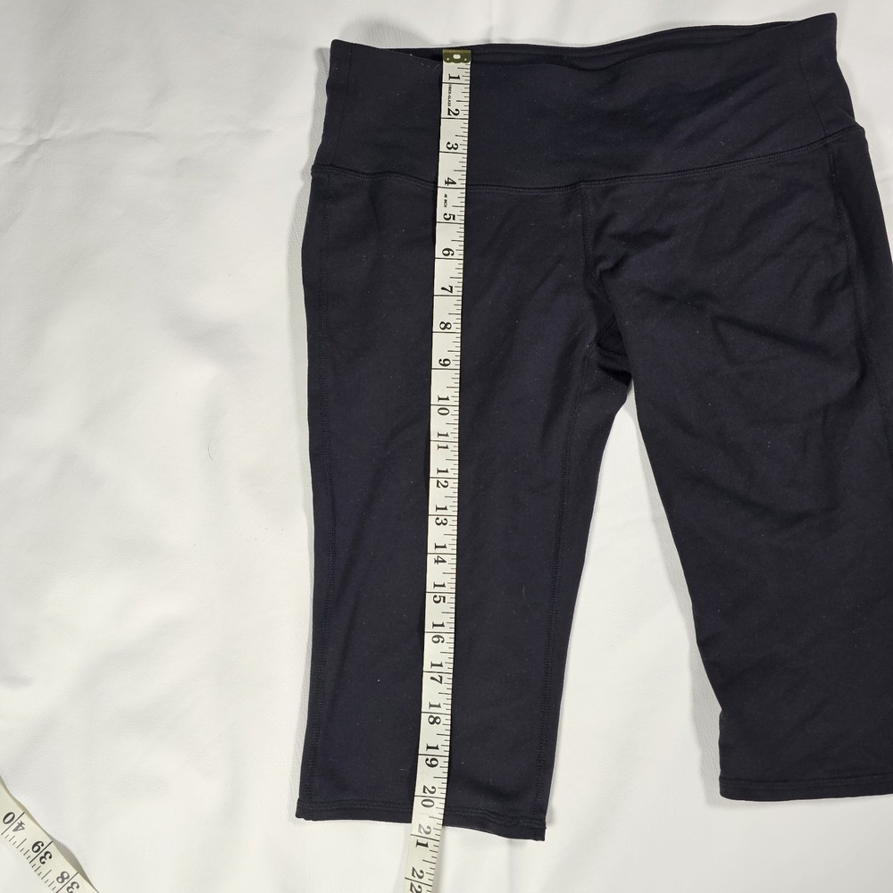 Athleta Capri Leggings Womens MP Medium Petite Black Cropped Yoga Athletic A001 - Picture 7 of 9